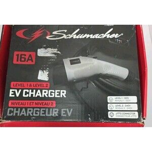 Schumacher SC1455 Level 1 & 2 Portable EV Charger 16A 120V/240V J1772 28ft Cable